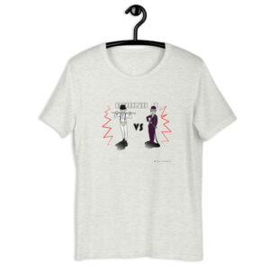 Camiseta ecológica Chaplin Orange. Diseño del encuentro entre Charles y Malcolm McDowell