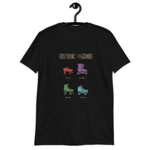 Camiseta con cuatro estilos de patines quads